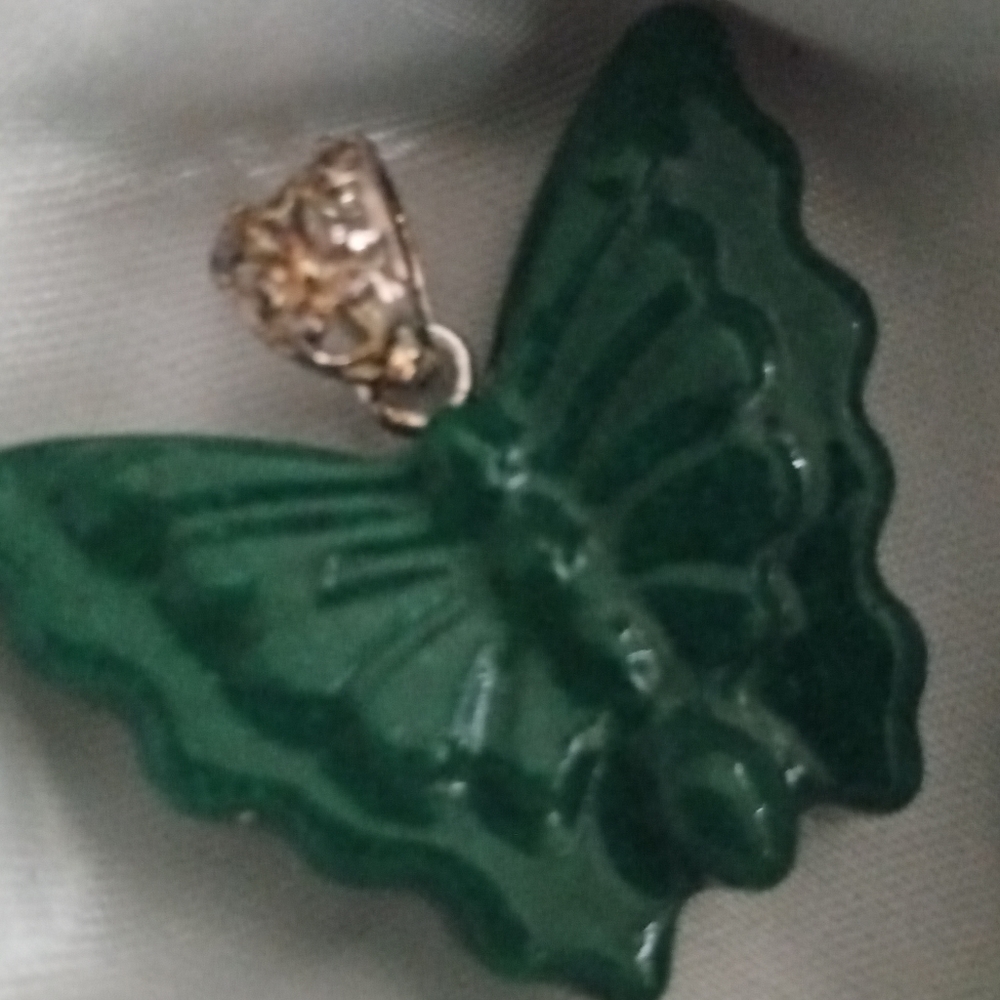 MALACHITE BUTTERFLY PENDENT